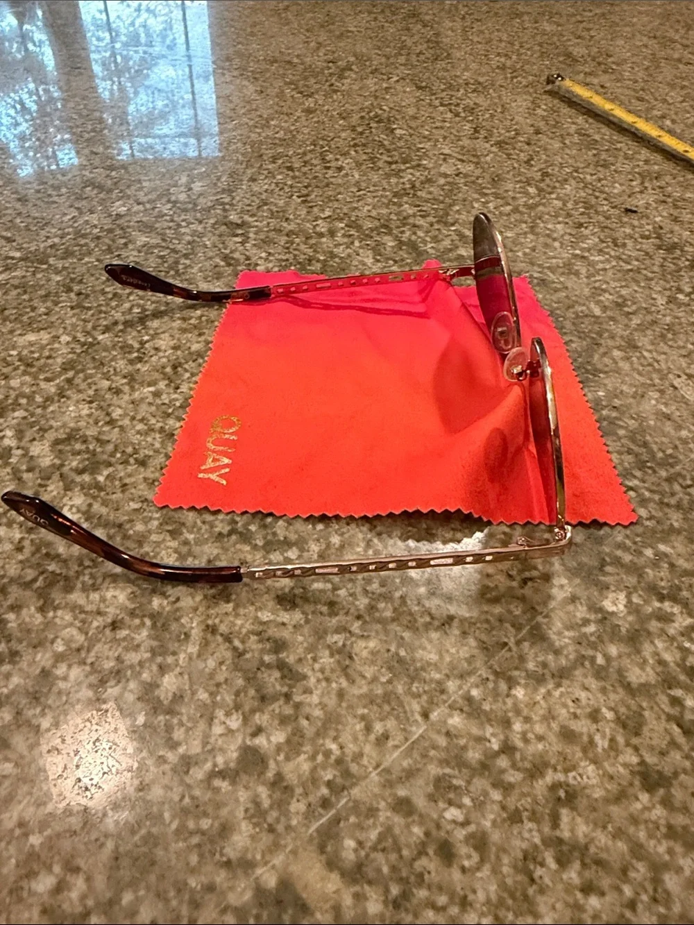 Quay Australia Round Metal Sunglasses with mirror Lenses